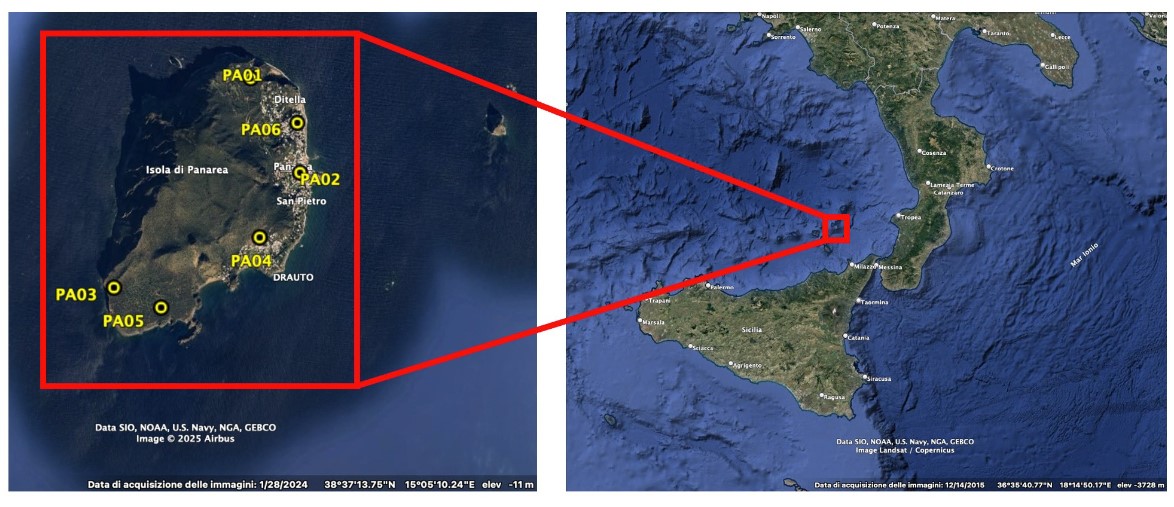 Panarea map stations